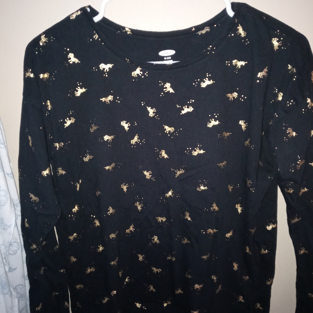 Children's Black long sleeve T-shirt